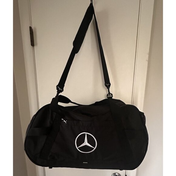 Mercedes-Benz Black Travel Duffel – Luxury Multipurpose Gym & Carry Bag - Picture 2 of 10